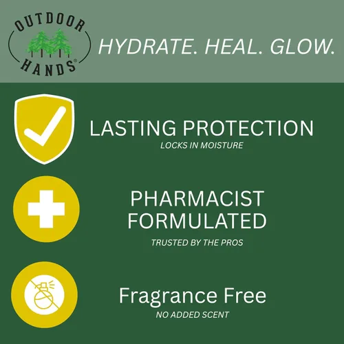 Vista 4 de Outdoor Hands Crema de terapia intensa para la piel, reparación de grietas y piel seca, crema curativa formulada por farmacéuticos para manos