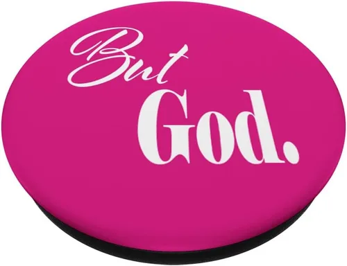 Vista 2 de Soporte para teléfono móvil inspirador But God accesorio religioso PopSockets intercambiable PopGrip
