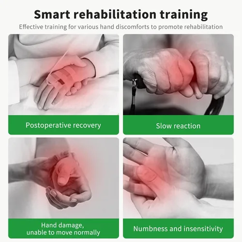 Vista 7 de GAOXIAO Guantes robot de rehabilitación para pacientes con hemiplejia cerebral, equipo de entrenamiento de recuperación de manos, guante robótico