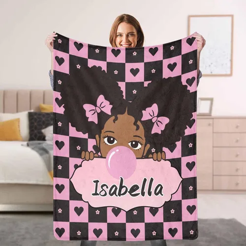 Vista 10 de Artsadd Manta de bebé personalizada para niñas y niños, mantas de bebé personalizadas con nombre, manta personalizada para niños, recién nacidos
