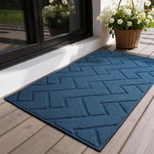 Vista 39 de GRANNY SAYS Tapete para puerta, de 32 x 20 pulgadas, tapete de bienvenida para exteriores, antideslizante, absorbe la suciedad para la entrada