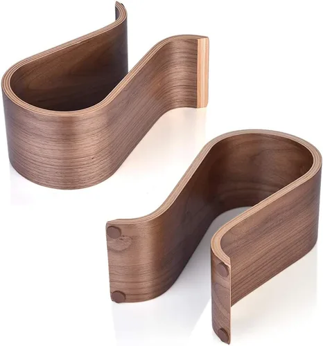Vista 6 de Percha para auriculares, soporte de madera en forma de U, soporte para auriculares de madera, estante de exhibición de escritorio, soporte