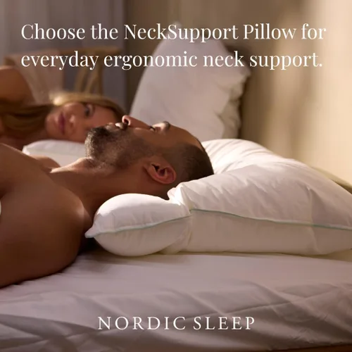 Vista 3 de FOSSFLAKES Almohada ergonómica para el cuello con funda lavable, ortopédica Ergonomic orthopedic neck support pillow with a breathable, washable