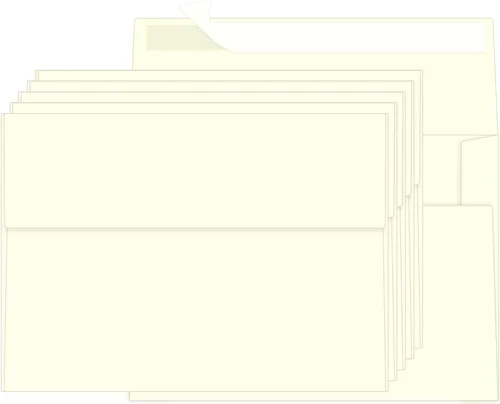 Vista 12 de 100 Paquetes Sobres Negros de 4 x 6 pulgadas para Tarjeta de Invitación, Sobres Pequeños A6 Autoadhesivos para Bodas, Fiestas de Cumpleaños, Baby