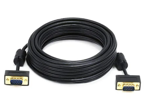 Vista 5 de Monoprice Cable de monitor ultra delgado SVGA 30/32AWG M/M de 1.5 pies con ferritas (conector chapado en oro)