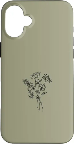 Vista 22 de Funda para iPhone 16 Wildlfower Floral Flower Khaki