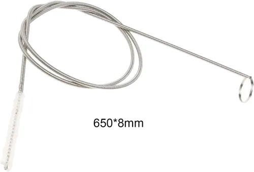 Vista 4 de Cepillo para tubo de alimentación, cepillo de limpieza de botellas, limpiadores de tuberías pequeños para tubo de clavija de tubo, cepillos de paja