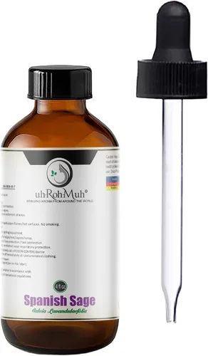 Vista 9 de Aceite esencial de salvia española orgánica certificada por USDA Puro España - 0.2 fl oz