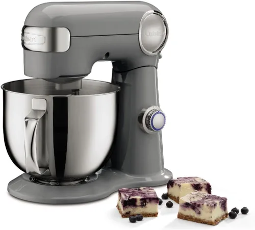 Vista 8 de Cuisinart SM-50BLU Precision Master - Batidora de pie de 5.5 cuartos de galón, color azul esmerilado Color: azul ártico