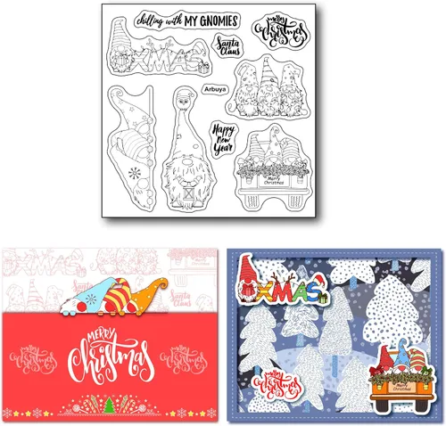 Vista 13 de Tis Season Sello de Goma Transparente con Sentimientos, Dichos y Frases de Feliz Navidad para Álbumes de Recortes/Fotos Decorativas y Elaboración