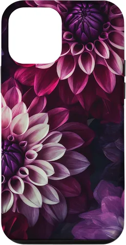 Vista 16 de Dahlia Flower Floral Nature Garden Pink Purple Maroon Design Case for iPhone 17