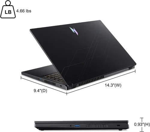 Vista 8 de acer Nitro V 15 Laptop para juegos de 15.6 pulgadas FHD IPS 165Hz Intel 8-core i5-13420H 16GB DDR4 1TB SSD GeForce RTX 5050 GDDR7 DLSS4
