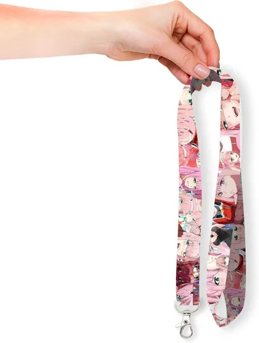 Vista 6 de Zero Two Darling - Llavero con cordón, color rosa, Rosado