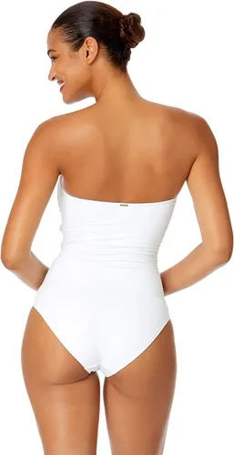 Vista 8 de Anne Cole - Traje de baño de una pieza con parte delantera plisada para mujer