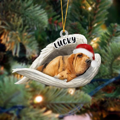 Vista 73 de Ángel durmiente de Afghan Hound para Navidad, adorno personalizado con el nombre del perro, adorno de Navidad personalizado para amantes de perros