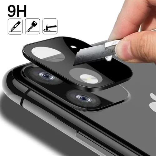 Vista 2 de BoxWave Protector de pantalla compatible con Apple iPhone 11 Pro Max, protector de lente de cámara de vidrio templado 9H, protector de lente
