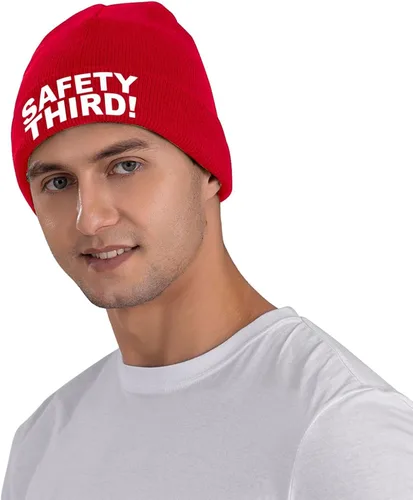 Vista 3 de Linlinouz Safety Third - Gorro de invierno para hombre y mujer