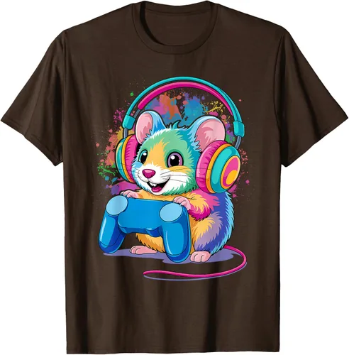Vista 6 de Mouse Gaming Animal Video Games Funny T-Shirt