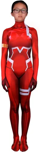 Vista 3 de HBMaida Darling in The FRANXX 02 Zero Two Body Mallas Zentai Cosplay Disfraz para adultosniños, estilo 3D (mujer, XL, rojo)