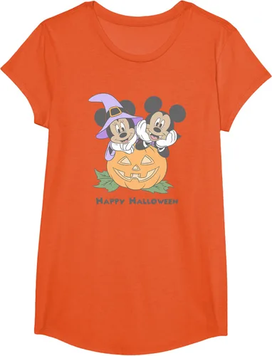 Vista 28 de Disney Mickey and Friends Halloween Pumpkin Mickey & Minnie Camiseta Blanco