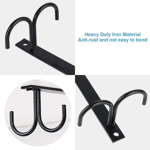 Vista 2 de FOMANSH Estante para tazas debajo del gabinete, soporte para tazas de café, 8 ganchos para tazas debajo del estante, gancho de secado para tazas