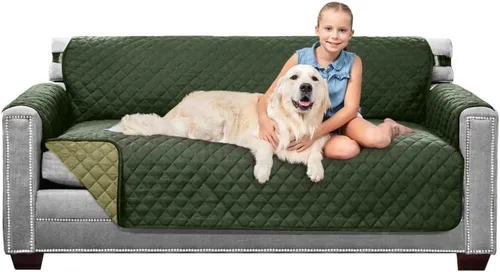 Vista 26 de Sofa Shield - Funda para sofá Loveseat con correa patentada, protector de cojín, funda reversible diseñada en EE. UU. resistente a manchas