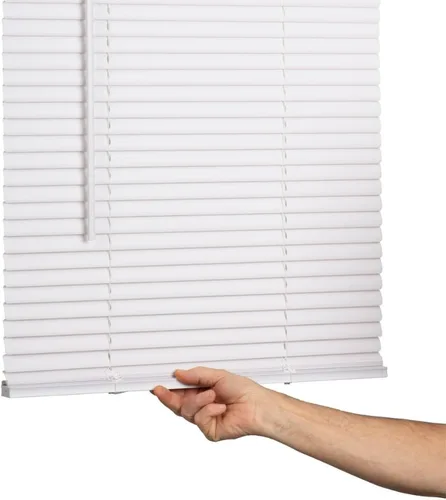 Vista 2 de LOTUS & WINDOWARE Sin cable, Mini persiana de vinilo de 1", 20" de ancho x 36" de largo, Blanco (MLX2036WH)