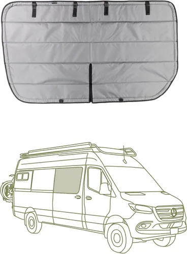 Vista 8 de VanEssential Cubierta magnética aislante de oscurecimiento para parabrisas delantero diseñada para Mercedes-Benz NCV3/VS30