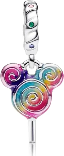 Vista 147 de Dijes de plata de ley 925 de dibujos animados de pato, ratón, oso, elefante, dragón chino, cuentas colgantes para pulseras y collares, joyería