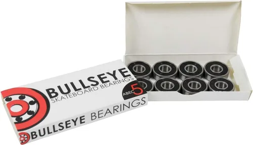 Vista 3 de Bullseye Rodamientos ABEC Skateboard Bearings, Abec 5 (negro)