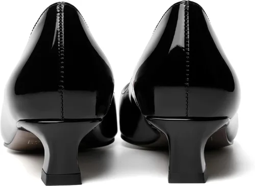 Vista 4 de AMBELIGHT Zapatos de tacón bajo para mujer, estilo casual, puntiagudo, de gamuza, para oficina, gatito, de 1.5 pulgadas