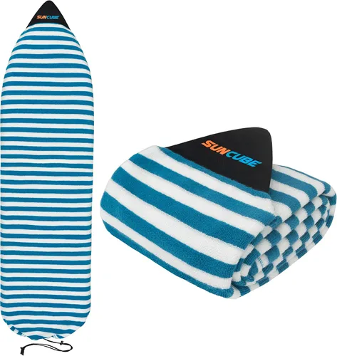 Vista 12 de SUN CUBE Funda para calcetín para tabla de surf, bolsa protectora para tabla de surf, ligera, elástica, para longboard, híbrido, tabla corta