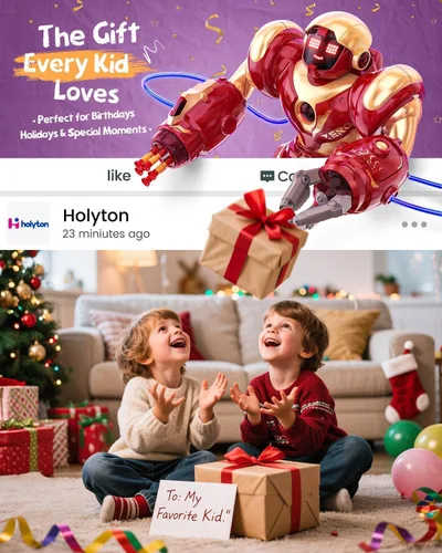 Vista 7 de Holyton 5088 Robots inteligentes para niños, robot RC programable STEM grande, con control de voz, control de aplicación, ojos LED, regalo ideal