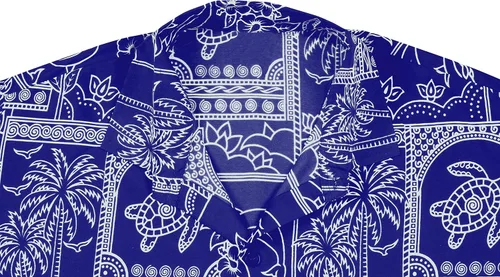 Vista 3 de LA LEELA Camisas hawaianas de manga corta con botones para la playa para hombre