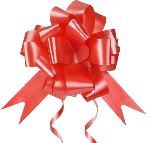 Vista 10 de GWHOLE 30 piezas de lazos grandes para envolver regalos, lazos de cinta dorada de 5" para envolver regalos, decoración de boda y festividades