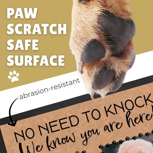 Vista 5 de Tapete personalizado para puerta de perro con foto y nombre, tapete de bienvenida personalizado, tapete para puerta delantera, no es necesario