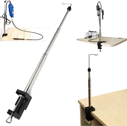 Vista 2 de Soporte para amoladora rotativa Abrazadera en el eje Felxible Grinder Holder Stand Hanger Multitools con abrazadera de soporte Multi herramienta