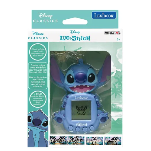 Vista 5 de Lexibook, Disney Stitch, My Best-e, Portable Games Console, Interactive and Educational Companion for Children, 8 Game Categories, Coloured Screen