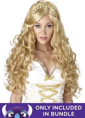 Vista 3 de Goldilocks Disfraz para mujer Goldilocks vestido adulto cuento de hadas