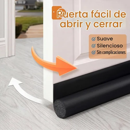 Vista 7 de Tope de Corriente de Puerta HomeProtect de 76 cm, Cinta de Clima con Adhesivo Fuerte para Protección Esencial del Hogar en Dormitorio para Espacios