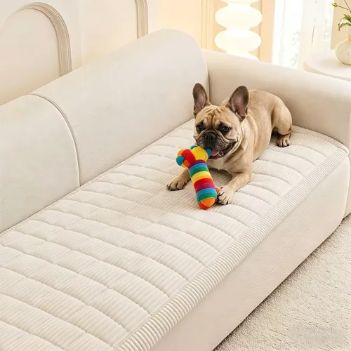 Vista 10 de MEETSKY Funda de sofá lavable para perros, fundas de sofá para sofá de 2 cojines, protector de sofá biplaza antideslizante, apto para mascotas