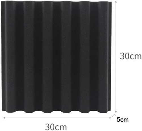 Vista 7 de Paquete de 12 paneles de espuma acústica de alta densidad a prueba de sonido, paneles de absorción ignífugos de 12 x 12 x 2 pulgadas