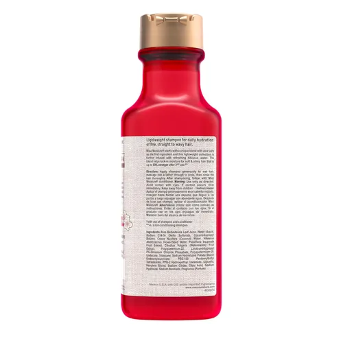 Vista 9 de Maui Moisture - Champú de hidratación ligera + agua de hibisco, champú hidratante con aloe vera suaviza el cabello rizado, vegano y sin sulfatos, 13