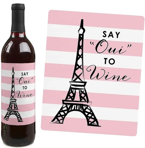 Vista 5 de Big Dot of Happiness París, Ooh La La - Decoraciones temáticas de baby shower o fiesta de cumpleaños para mujeres y hombres - Calcomanías