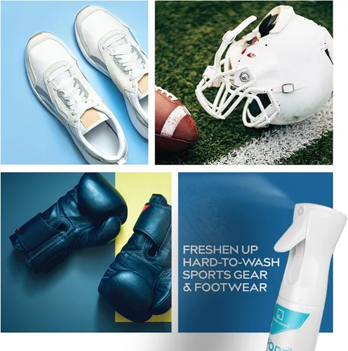 Vista 6 de Sports Gear - Spray eliminador de olores, desodorante sin perfume para cascos, guantes, almohadillas de hockey, tapetes de yoga y zapatos, a base