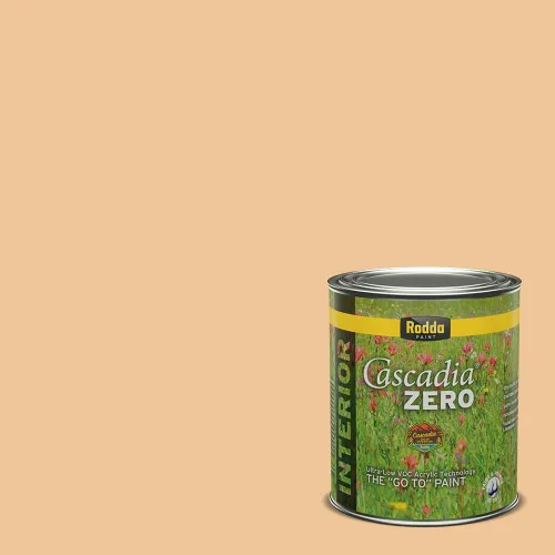 Vista 294 de Rodda Paint CASCADIA ZERO - Pintura plana e imprimación para interiores en uno, cuarto de galón, crema de ballet