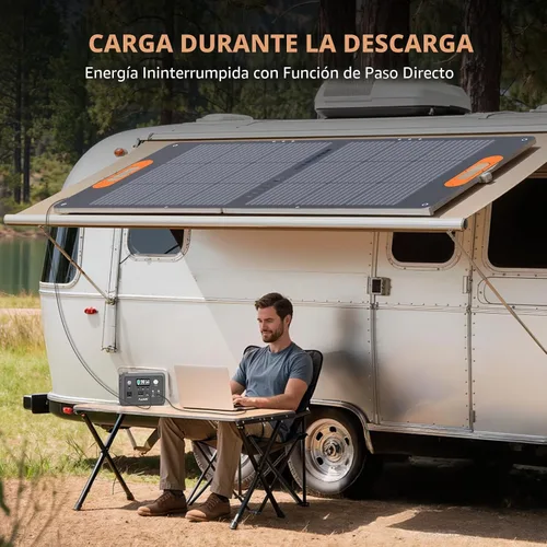 Vista 8 de ALLWEI Estación de Energía Portátil 300W, Generador Solar de 280Wh con Toma de CA de Onda Senoidal Pura de 110V, Generador de Batería de Litio