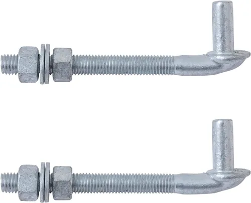 Vista 13 de VIVIDA Bisagra de Puerta con Perno en J de 6", Bisagra de Poste con Perno en J con Pasador Macho de 5/8", para Puerta de Cerca de Malla de Cadena