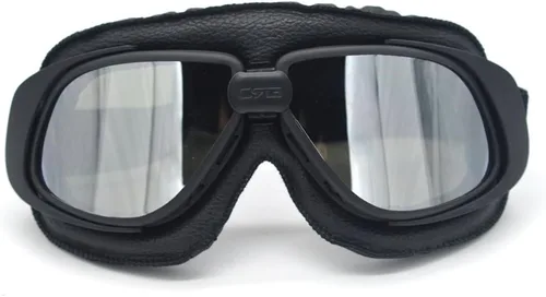 Vista 8 de Gafas vintage retro estilo piloto motocicleta Cruiser Scooter