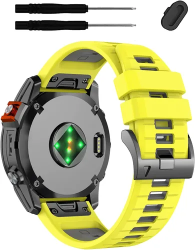 Vista 7 de Correa de reloj QuickFit de silicona de 1.024 in para Garmin Fenix 9/8 Paquete de 3 1